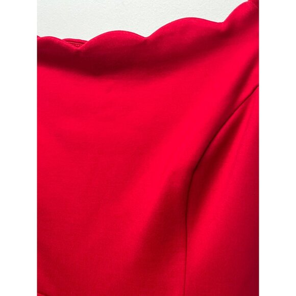 ModCloth Dress Womens Medium Mini Sundress Sleeveless Red Fit Flare Work Casual - Picture 5 of 13